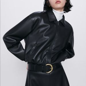 Blogger’s Fave Zara Leather Jacket Zara Blazer